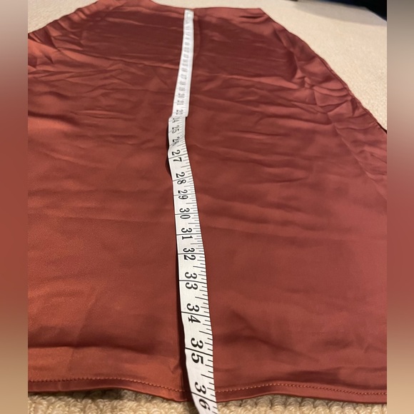 Zara split Hem high waisted midi satin skirt size M - Picture 4 of 6